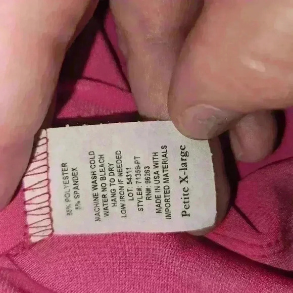 Tiffany & Grey Womans Pink Tie Front Sleeveless Blouse Size PXL - Picture 11 of 11